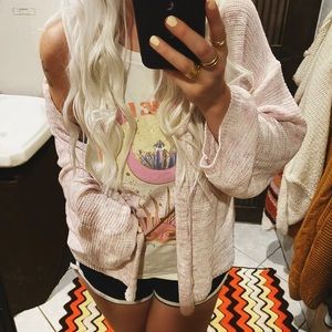 Pink cardigan